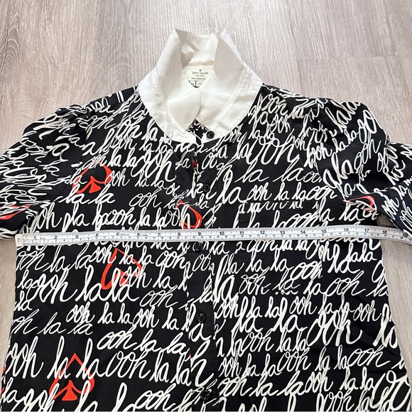 Kate spade women’s fun print button up blouse SZ XS - Picture 5 of 7